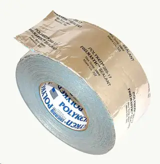 Mastic tape for sealing leaky ducts