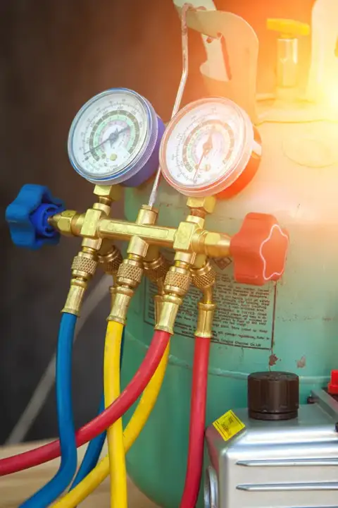The tools of the trade: checking the refrigerant level in an AC