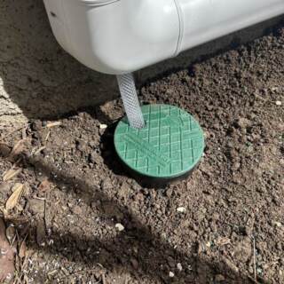 Condensation Drain with pea gravel to prevent pooling water