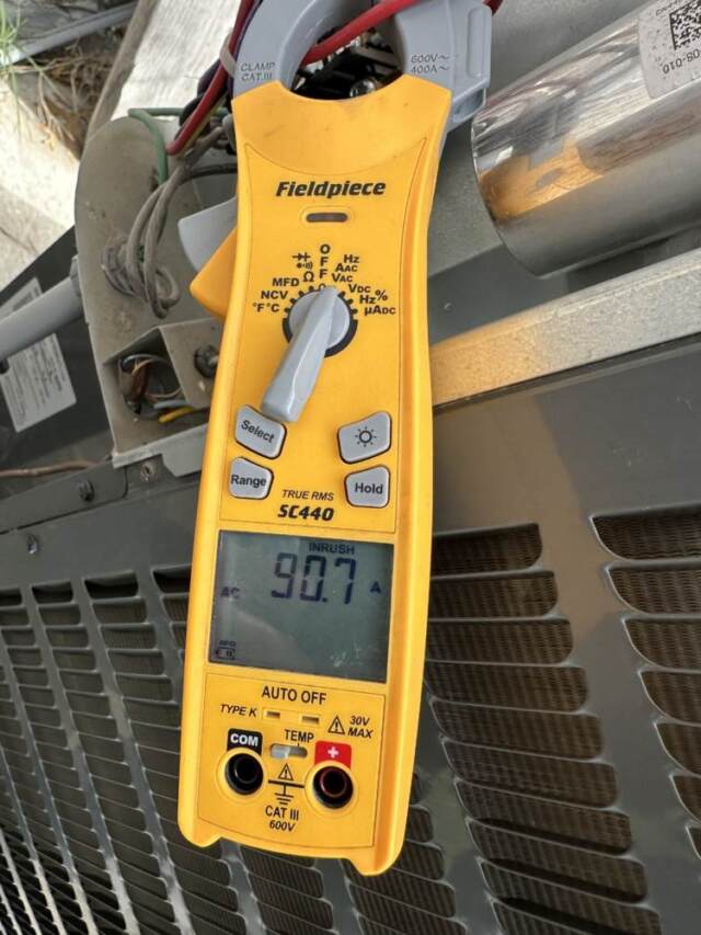 Amps before Hard Start Kit installed