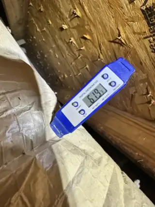Checking the unit for temp problems.