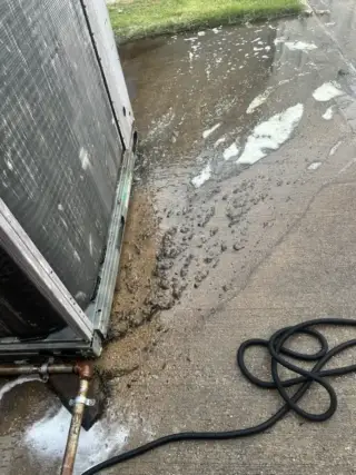 Condenser coil and the evaporator coil were very dirty.