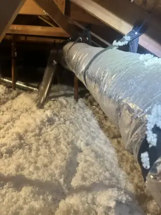 Ductwork serving the room.