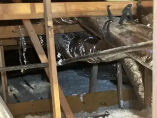Ductwork serving the room.