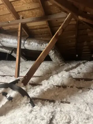 Ductwork serving the room.