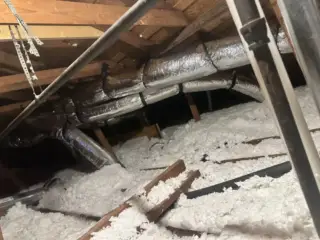Ductwork serving the room.