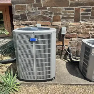 Removed old unit and replaced with modern HVAC.